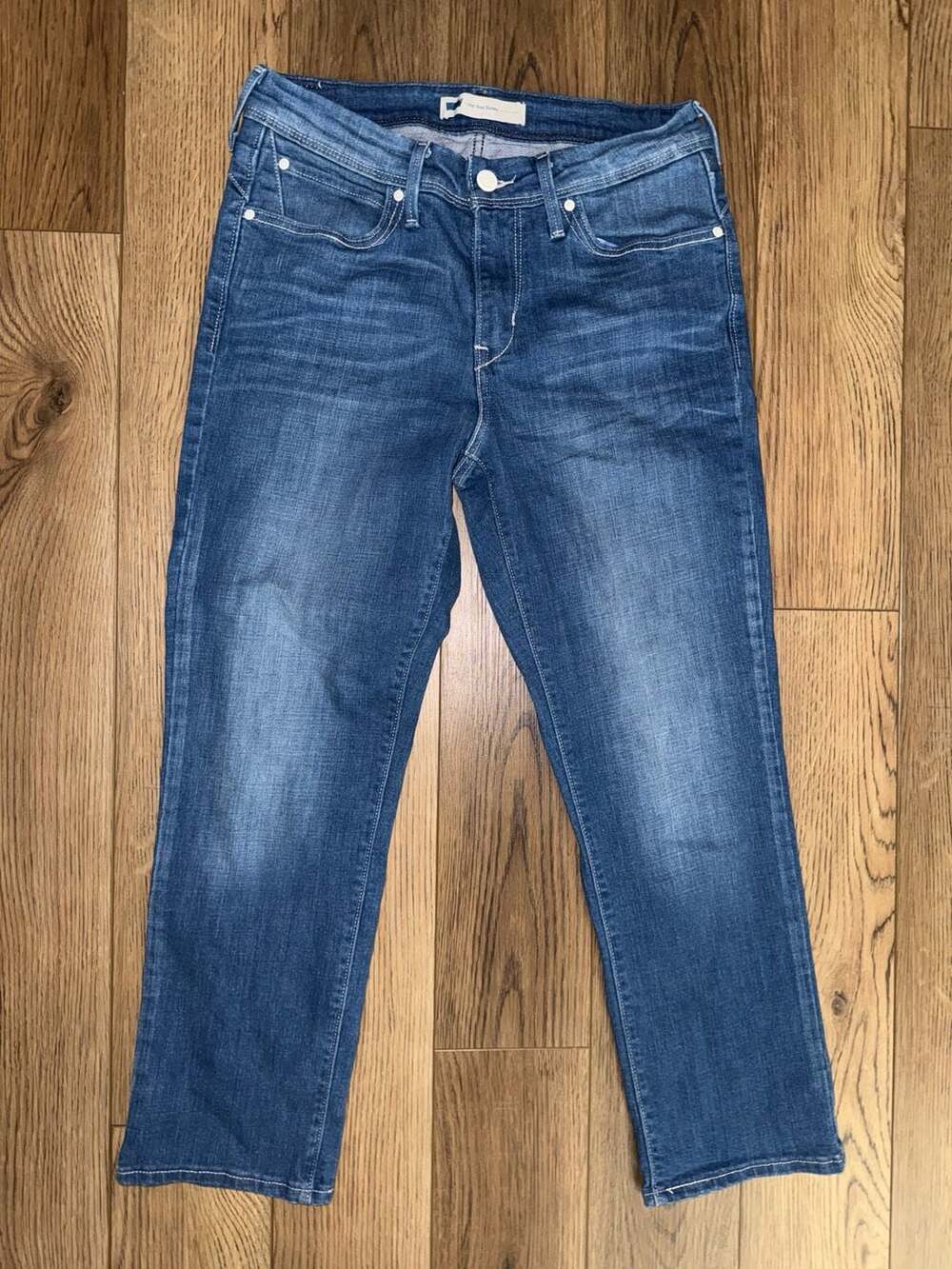 Levi's Mid Rise Skinny Jeans white patch in Blue Denim 8-29 W